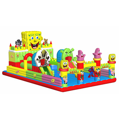 LILA1029 Sponge Bob Inflatable Playgrounds 11x7