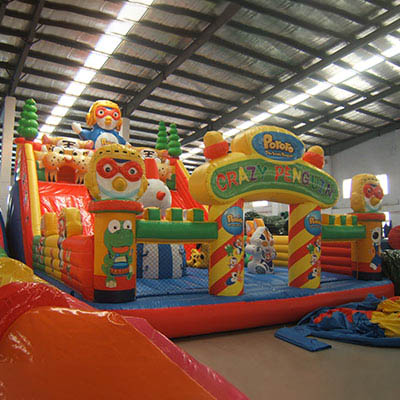 LISL1006 Crazy Penguin Inflatable Slides 12X7