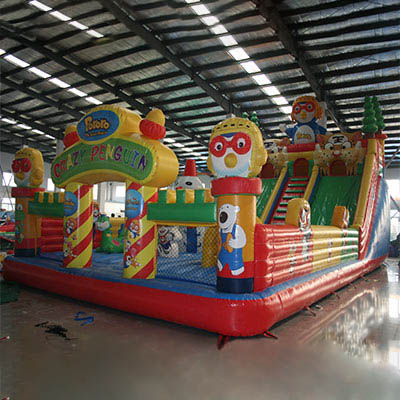 LISL1007 Crazy Penguin Inflatable Slides 14X7