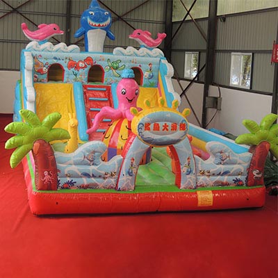 LISL1011 Shark Inflatable Slides 10x6x6