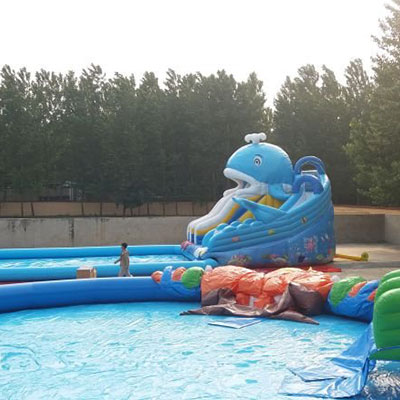 LWPA1007 Little Whale Inflatable Water Slides