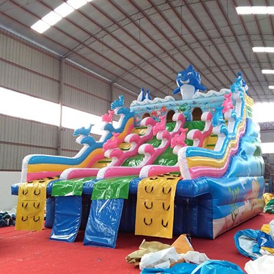 LWPA1011 Shark Inflatable Water Slides