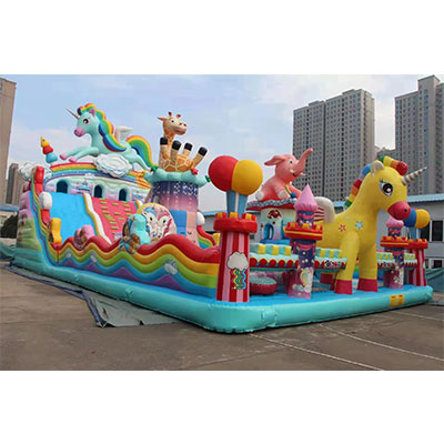 LISL1015 Horse Inflatable Slides With Climbing 20x10